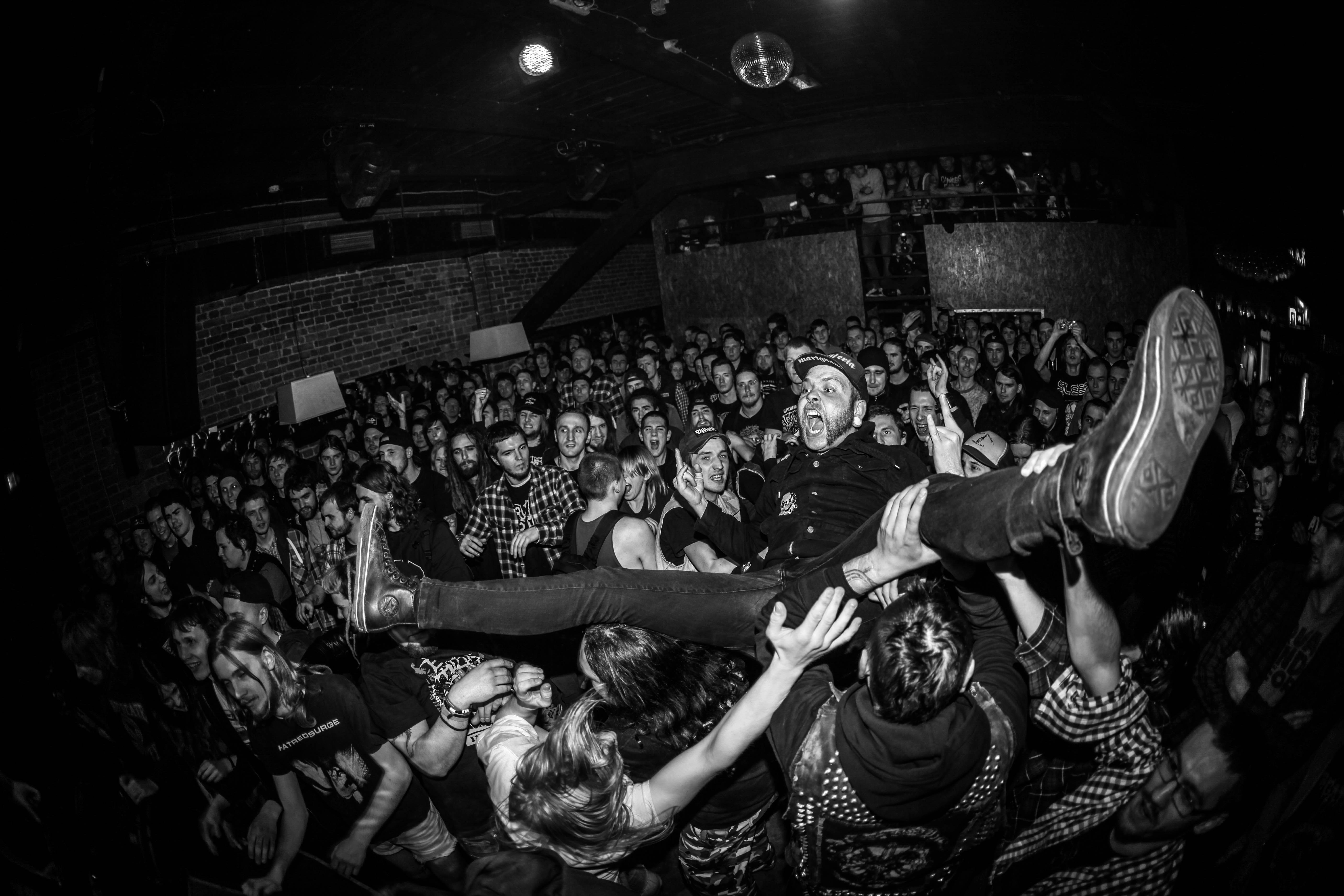 Rave crowd at a live set
